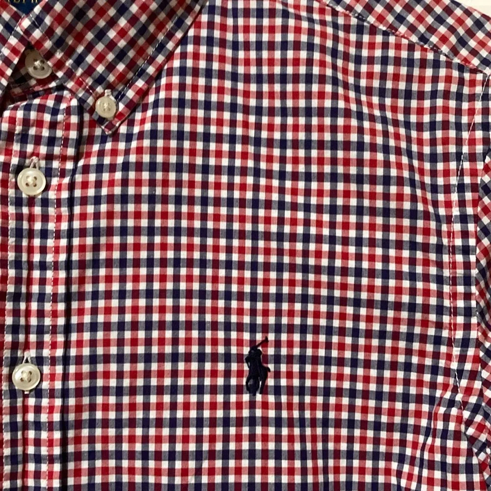 Ralph Lauren Boys Classic Button Up Poplin Shirt Size Large 14/16